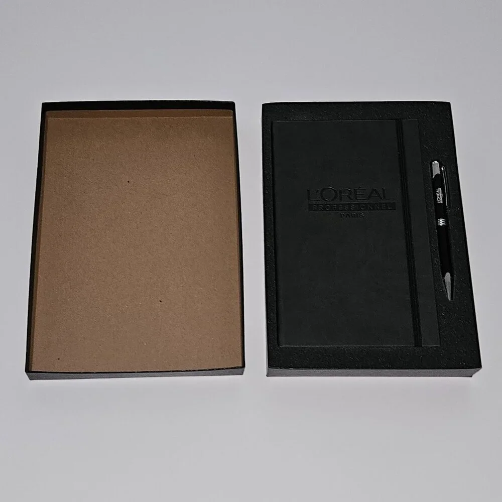 L'Oreal Professionnel Paris Black Journal Pen Set In Box Lined Pages NEVER USED